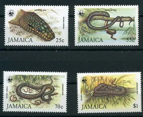 Jamaika 591-594 postfrisch Schlangen WWF #JM215