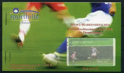 Bund Sport Markenheft 2006 mit 3828 Fußball Ersttagssonderstempel #JM198