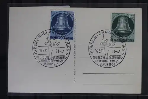 Berlin 76, 78 auf Postkarte als Mischfrankatur #BB479