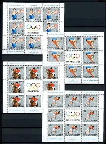 Jugoslawien Kleinbg. 2048-2051 postfrisch Olympia 1984 Los Angeles #JM247