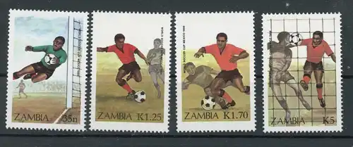 Sambia 360-363 postfrisch Fußball #JK581