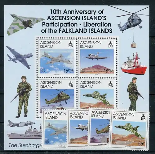 Ascension 586-589, Block 23 postfrisch Befreiung #JK801
