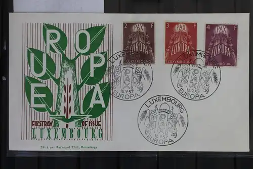 Luxemburg 572-574 auf Brief als FDC Cept #BC023