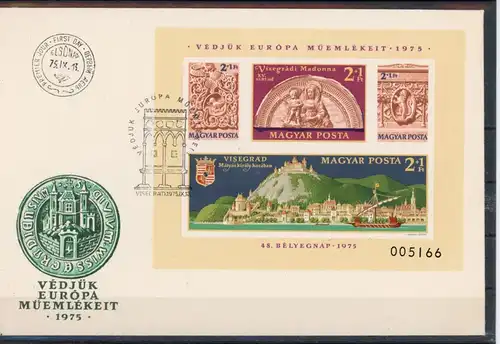 Ungarn Block 115 B Tag der Briefmarke Ersttagesbrief/FDC #JK841