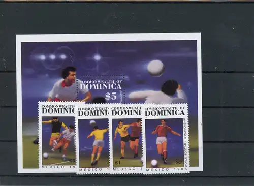 Dominica 949-952, Block 106 postfrisch Fußball #JK817