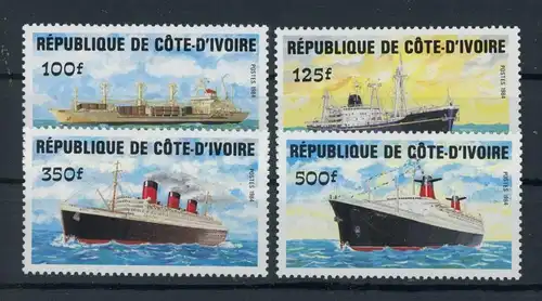 Elfenbeinküste 830-33 postfrisch Schiffe #JK824