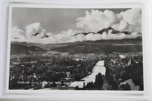 AK Innsbruck gegen Süden mit Serles und Nockspitze 1938 #PJ762