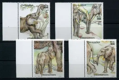 Somalia 855-858 Bogenrand postfrisch Elefanten #JM210