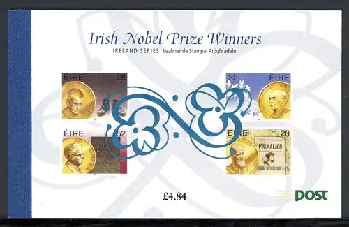 Irland Markenheftchen 27 postfrisch Nobelpreis #JM274