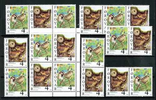 Färöer Zusammendrucke aus H-Blatt 352-353 postfrisch Vögel #JM276