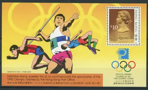 HongKong Block 19 postfrisch Olympia #JK866