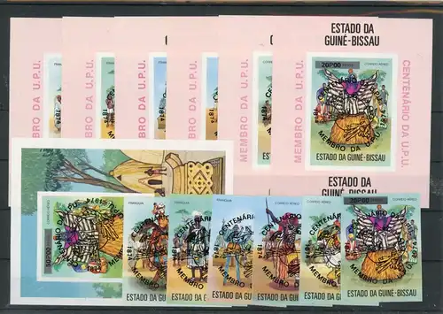 Guinea Bissau Einzelblöcke 374-379 a, Block 11a B postfrisch Post #JK856