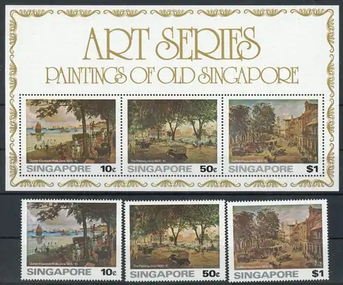 Singapur 257-259, Block 8 postfrisch Kunst #JK955
