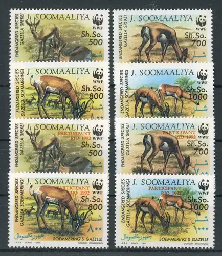 Somalia 436-439, 444-447 postfrisch Wildtiere #JK932