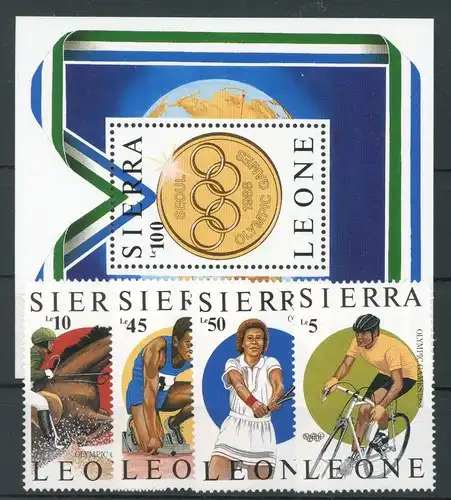 Sierra Leone 997-600, Block 61 postfrisch Olympia #JK924