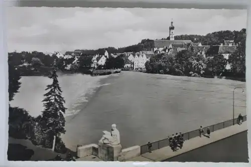 AK Landsberg am Lech Lechbrücke gegen Stadtpfarrkirche #PJ897