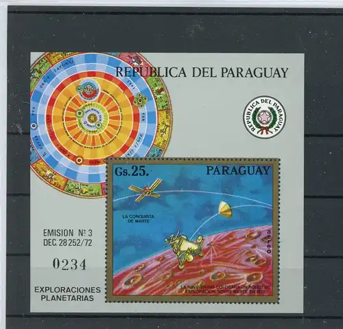 Paraguay Block 209 postfrisch Raumfahrt #JK993
