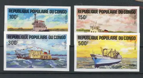Kongo Brazzaville 967-70 postfrisch Schiffe #JK911