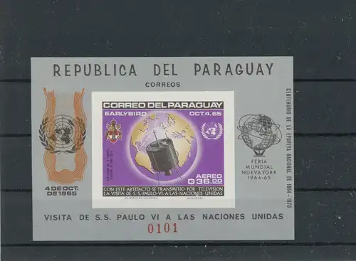 Paraguay Block 76 postfrisch Papst Paul VI #JK906