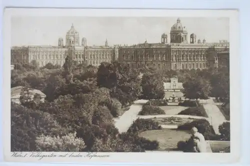 AK Wien I. Volksgarten mit beiden Hofmuseen #PJ992