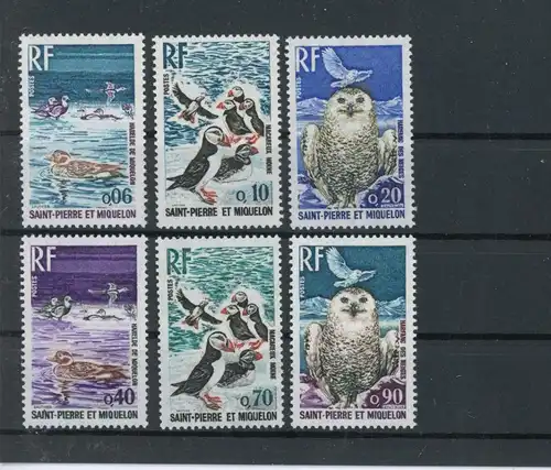 St. Pierre und Miquelon 483-488 postfrisch Vögel #JK910