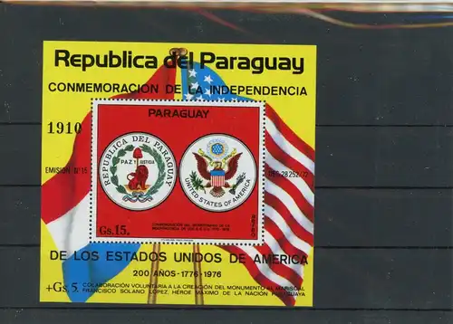 Paraguay Block 262 postfrisch Unabhängigkeit #JK873