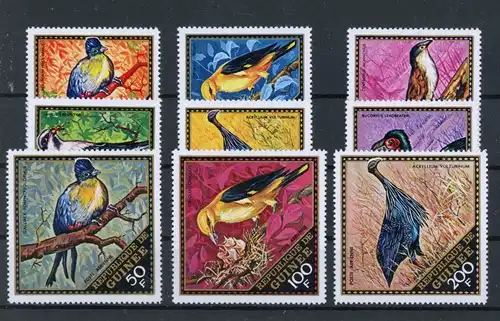 Guinea 583-591 postfrisch Vögel #JL236
