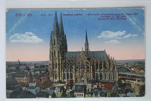 AK Köln am Rhein Dom vom Rathaus gesehen #PK001