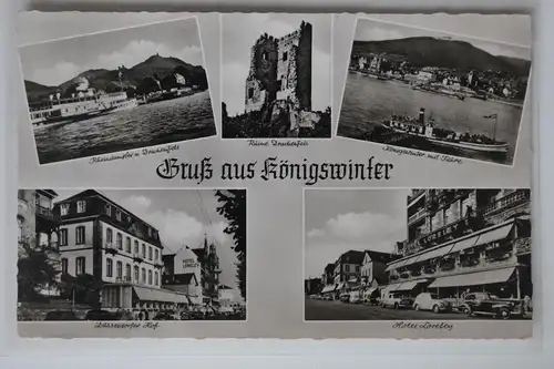 AK Königswinter a. Rh. Mehrbildkarte (Fähre usw.) 1957 #PK040