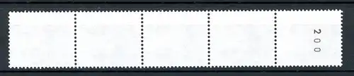 Bund Rollenmarken 5er Streifen 1665 R I postfrisch Nr. 200 #JM368
