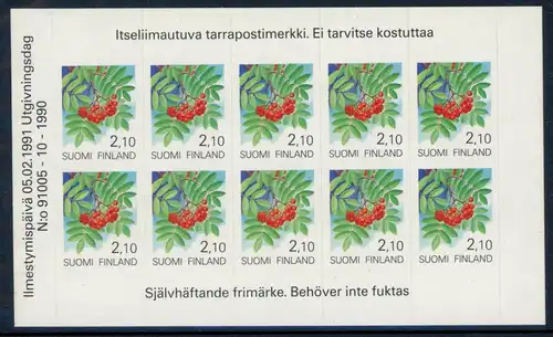 Finnland Folienblatt mit 1129 postfrisch Blumen #IF444