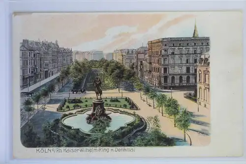 AK Köln a. Rh. Kaiser Wilhelm Ring mit Denkmal #PK202