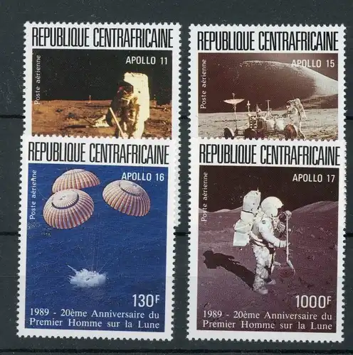 Zentralafr. Rep. 1377-1380 postfrisch Mondlandung #JL212