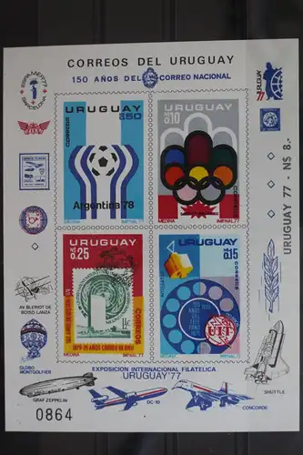 Uruguay 1402-1405 postfrisch als Kleinbogen #WA452