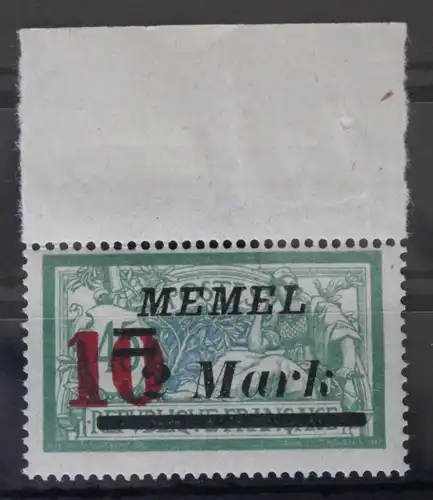 Memel 121I postfrisch geprüft Klein BPP, Plattenfehler #VZ241