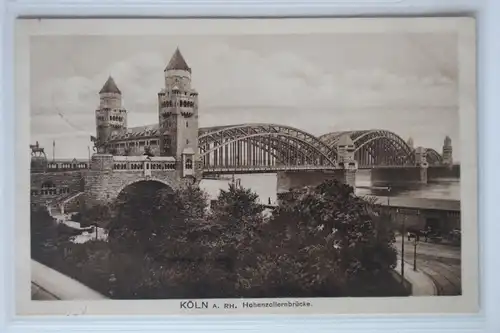 AK Köln am Rhein Hohenzollernbrücke 1912 #PK051