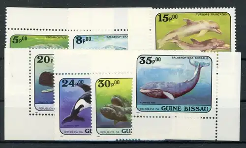 Guinea Bissau 1539-1544, Block 496 postfrisch Meerestiere #JL279