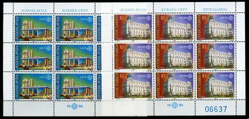 Jugoslawien Kleinbogensatz 2414-2415 postfrisch Cept 1990 #JM402