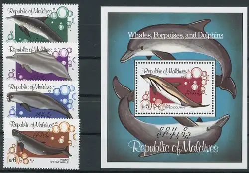 Malediven 1013-16 postfrisch Delfine #JL282