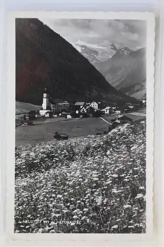 AK Neustift im Stubaital Ortsansicht 1956 #PK109