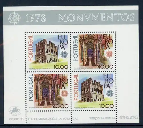 Portugal Block 23 postfrisch Cept #JM455