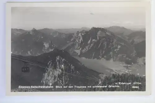 AK Ebensee-Seilschwebebahn Blick auf d. Traunsee u. Erlakogel #PK203