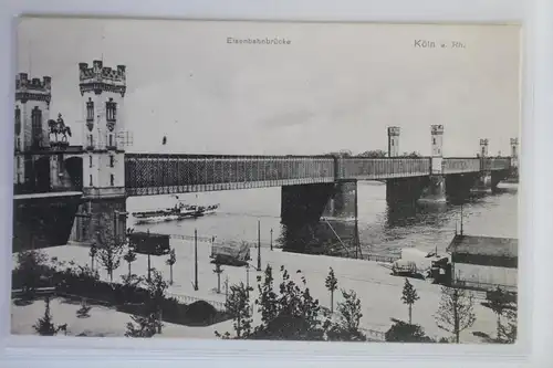 AK Köln am Rhein Eisenbahnbrücke 1907 #PK230