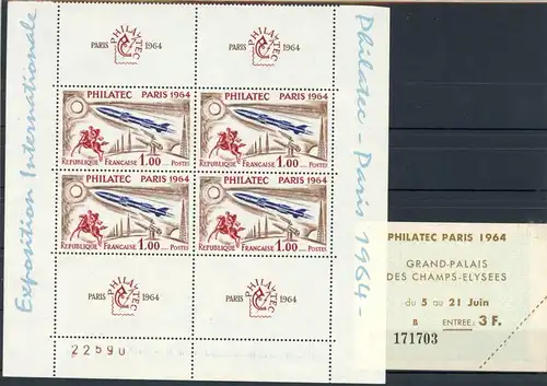 Frankreich 4er Block 1480 Zf postfrisch Briefmarkenausstellung #JL316