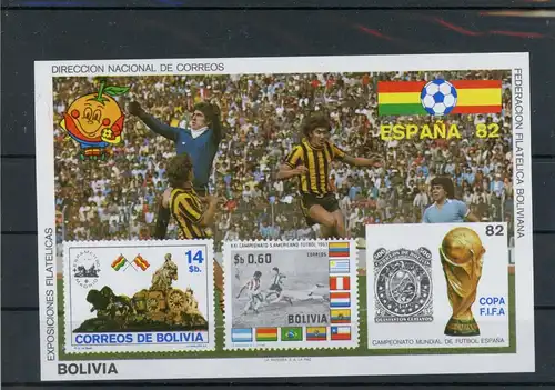 Bolivien Block 117 postfrisch Fußball #JL354