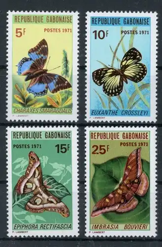 Gabun 434-437 postfrisch Schmetterlinge #JL240