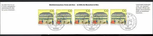 Bund Markenheft Wohlfahrt der Juden mit 1567 gestempelt Berlin #JL376