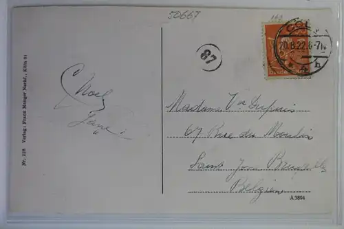 AK Köln a. Rh. Richmodishaus am Neumarkt 1922 #PK224