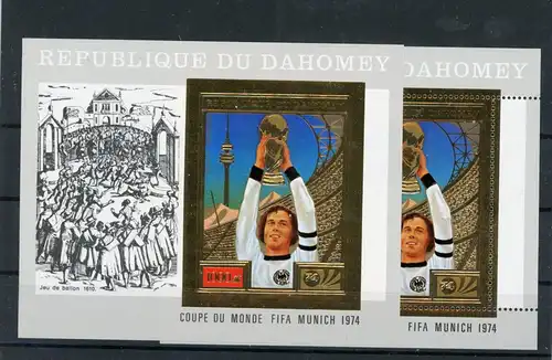 Dahomey Block 55 A+B postfrisch Fußball #HK857