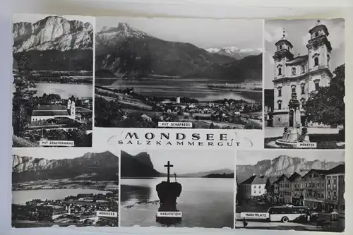 AK Mondsee (Salzkammergut) Mehrbildkarte (Marktplatz usw.) #PK195